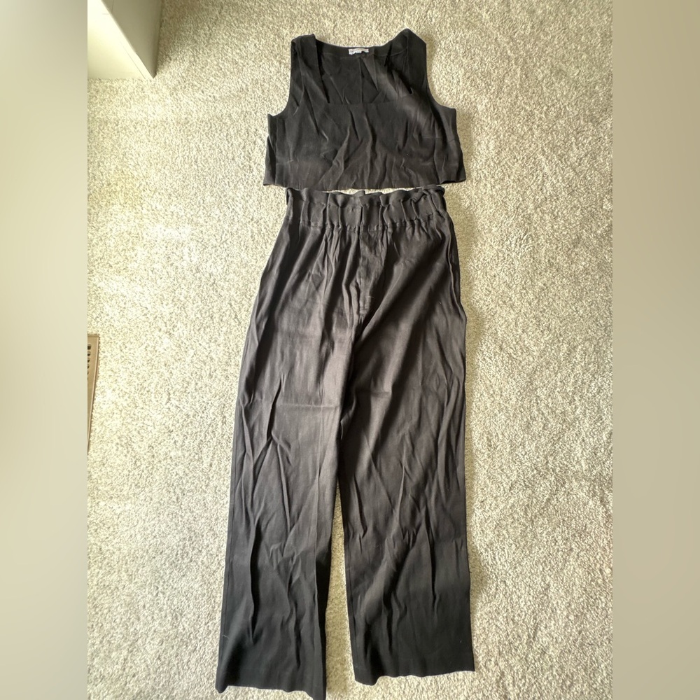 Gianni Bini Chic Black Sleeveless Pant and Tank set